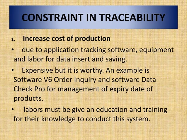 The importance of traceability | PPTX