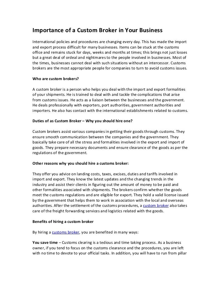 Customs broker jobs image