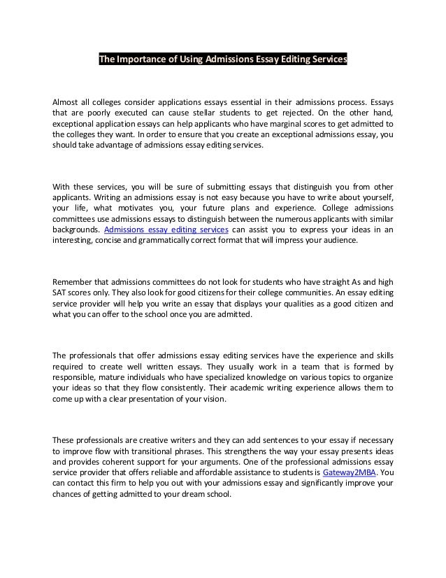 Admission essay editing services plagiarism