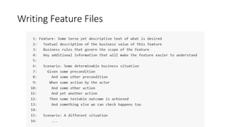 Writing Feature Files
 