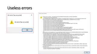 Useless errors
 