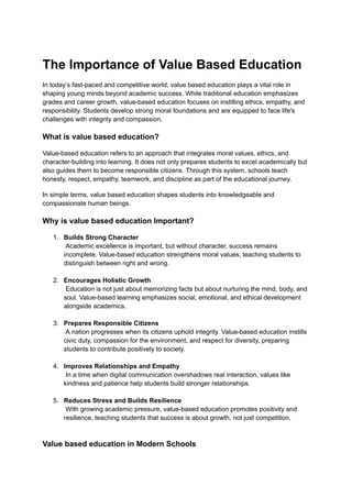 The Importance of Value Based Education.pdf
