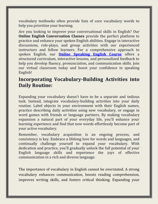 The importance of vocabulary in English and how to expand it.pdf