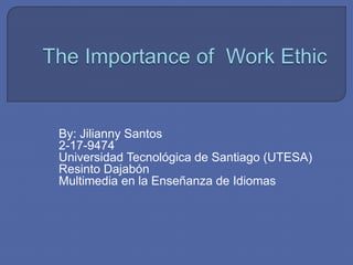 By: Jilianny Santos
2-17-9474
Universidad Tecnológica de Santiago (UTESA)
Resinto Dajabón
Multimedia en la Enseñanza de Idiomas
 