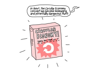 The Impossibilities of the Circular Economy cartoon summary by Business Illustrator
