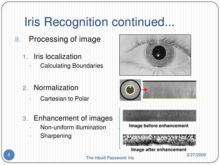 the inbuilt password iris final iris scanner how it works