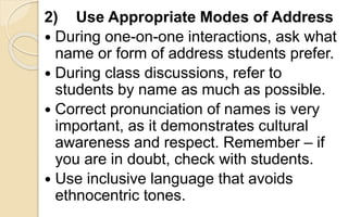 The inclusive and multicultural classroom | PPTX