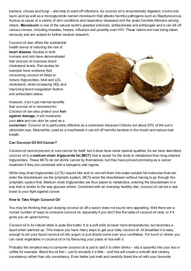 The Incredible Health Benefits Of Virgin Coconut Oil