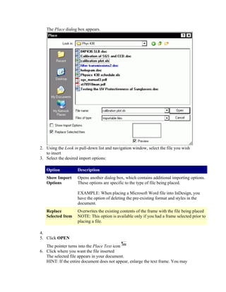 The InDesign Tutorials