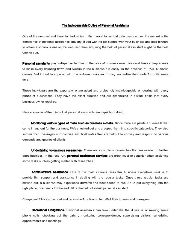 the indispensable duties of personal assistants personal care assistant duties