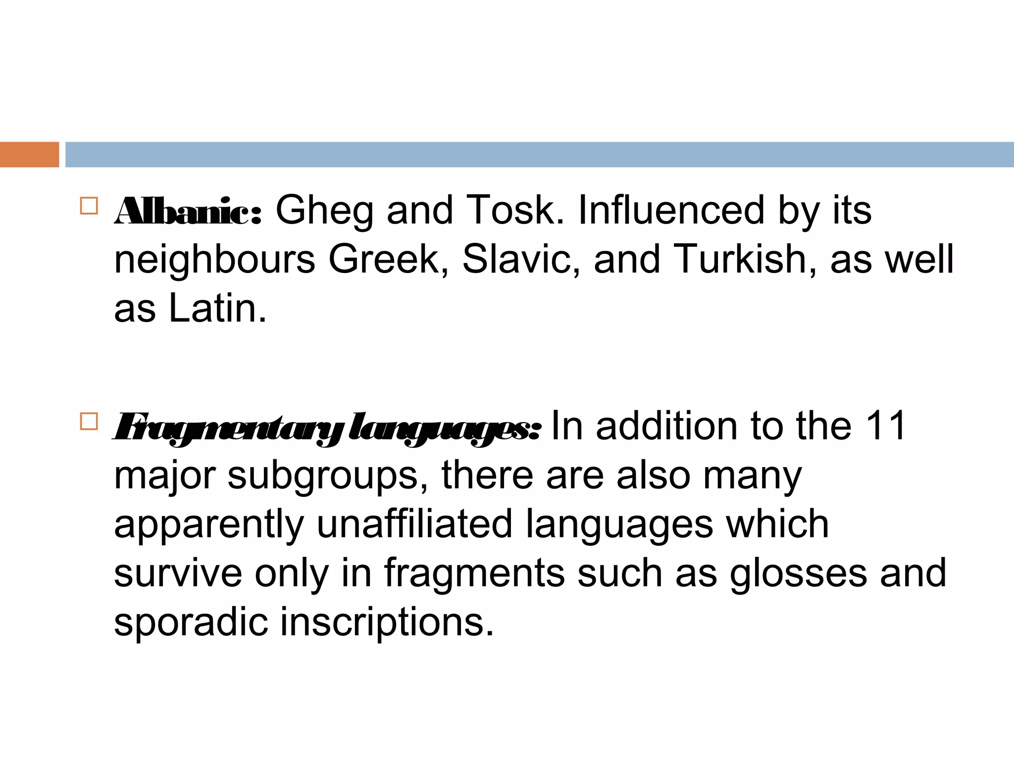 The indo european family of languages | PPT