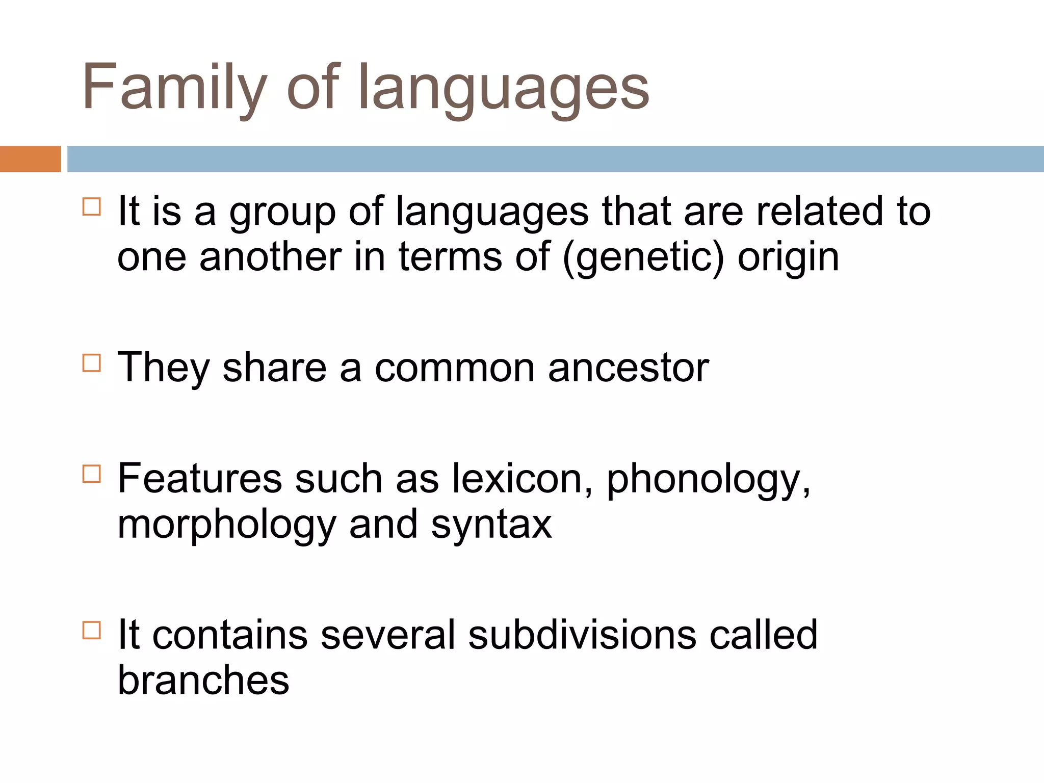 The indo european family of languages PPT