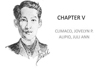 CHAPTER V

CLIMACO, JOVELYN P.
  ALIPIO, JULI ANN
 