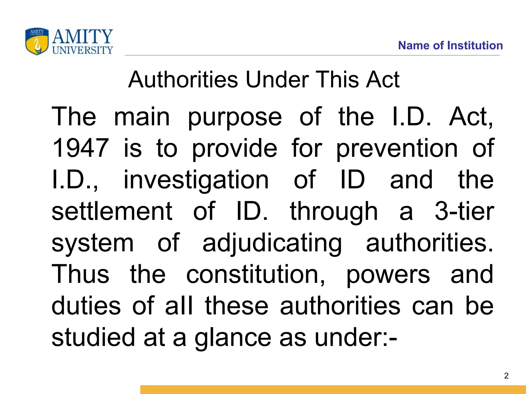 The industrial dispute act 1946 2 | PPT
