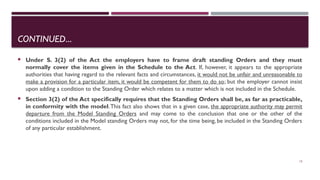 Particular Draft The Industrial Employment (Standing Orders) Act, 1946 & Chapter IV of ...