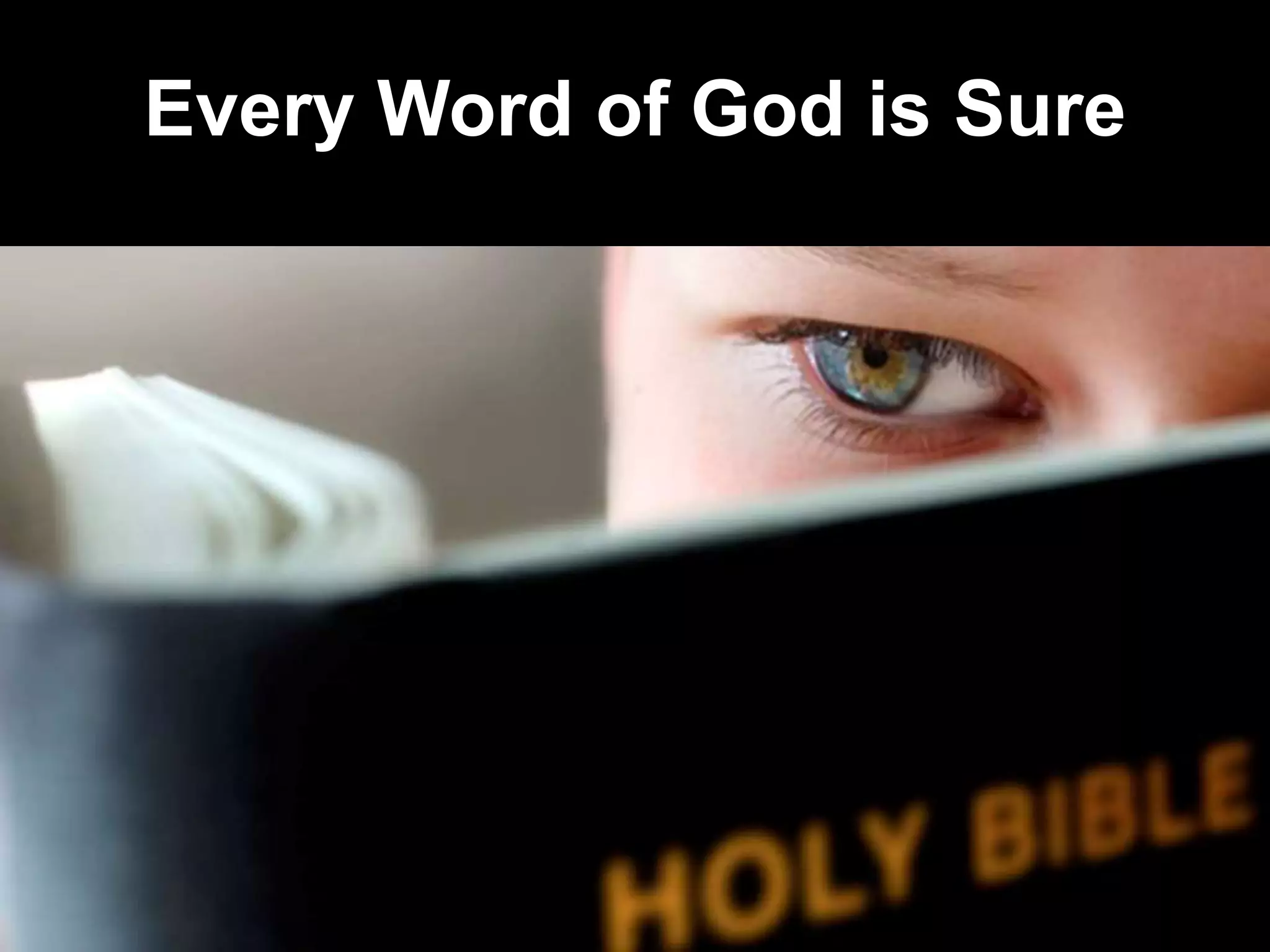 Every Word of God is Sure
 