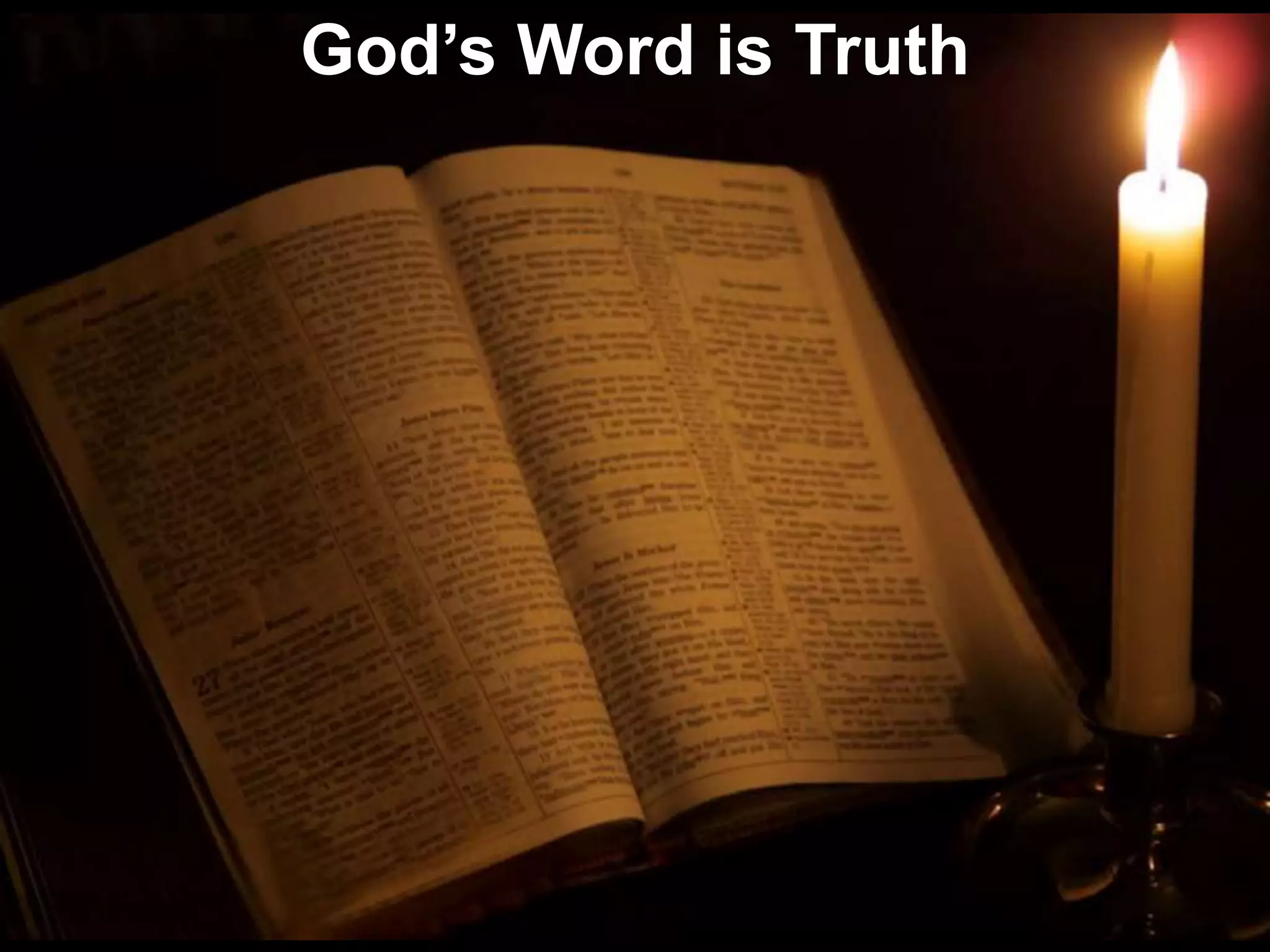 God’s Word is Truth
 