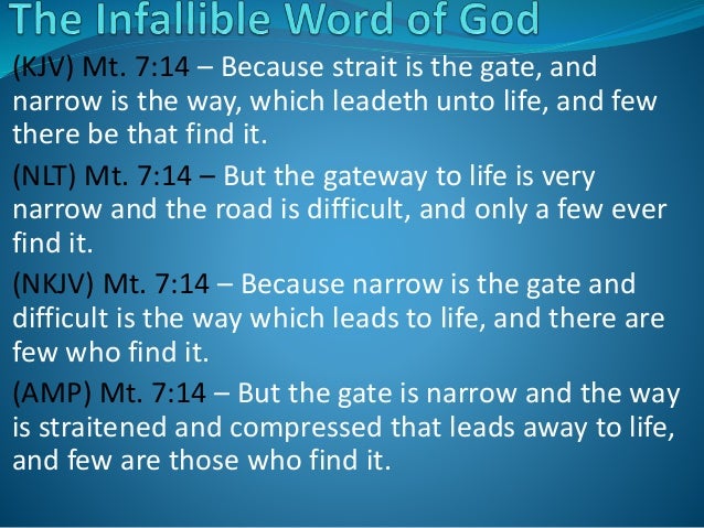 Infallible word of god essay