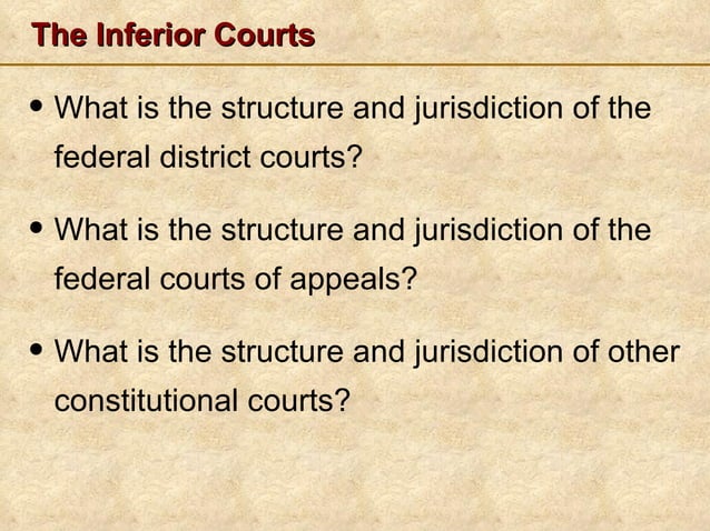 The inferior courts PPT