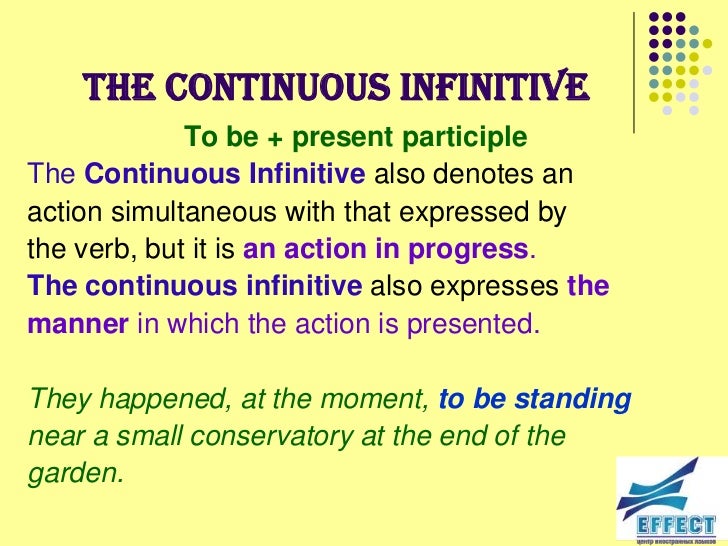 The infinitive
