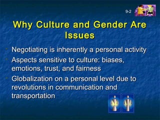 The Influence of Culture and Gender on Negotiations {Lecture Notes} | PPT