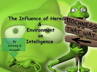 The Influence of Heredity
            &
       Environment
            on
 By    Intelligence
Avradip &
 Avinash
 