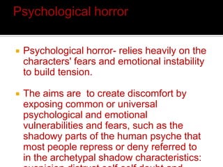 The influence of horror/thriller films on emotions