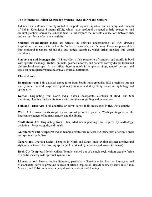 The Influence of Indian Knowledge Systems (IKS) on Art and Culture.pdf