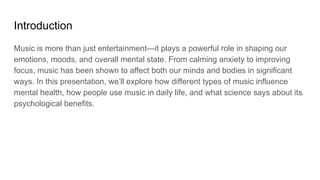 The Influence of Music on Mental Health and Emotional Well-Being | PDF