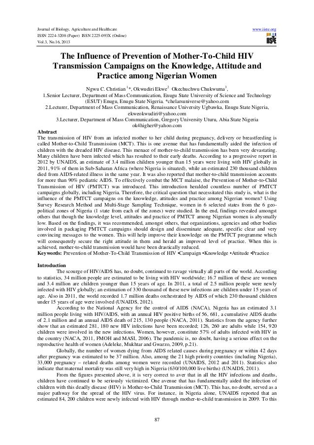 prevention of mother to child transmission of hiv pdf