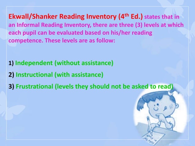 The Informal Reading Inventory
