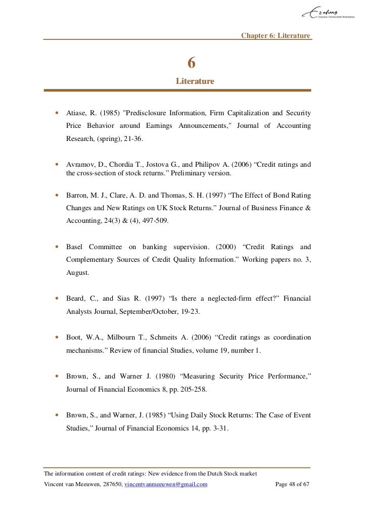 Credit rating research paper