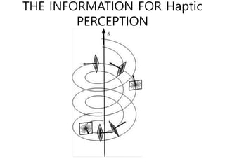 THE INFORMATION FOR Haptic
PERCEPTION
 