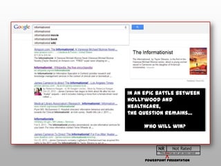 In an epic battle between
Hollywood and
healthcare,
the question remains…
Who will win?
^PowerPoint presentation
 