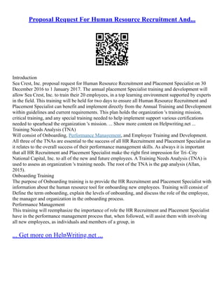 The Information Management System Request For Proposal ( | PDF