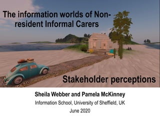 Sheila Webber and Pamela McKinney
Information School, University of Sheffield, UK
June 2020
The information worlds of Non-
resident Informal Carers
Stakeholder perceptions
 