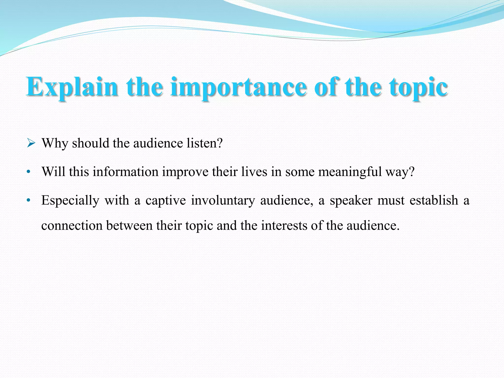 Informative Speaking