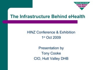 The Infrastructure Behind eHealth ,[object Object],[object Object],[object Object],[object Object],[object Object]
