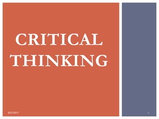 The infusion of critical thinking in second language teaching | PPTX