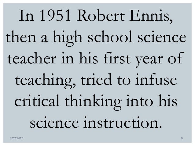 Critical thinking in science