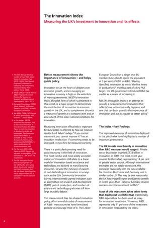 The Innovation Index - Measuring the UK’s investment in innovation and ...