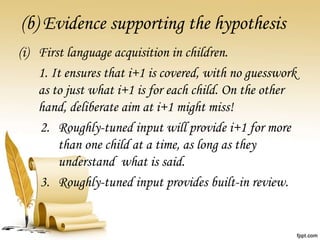 The input hypothesis | PPTX