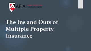 The Ins and Outs of
Multiple Property
Insurance
 