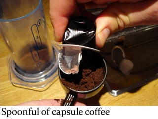 The inside of Nespresso capsules