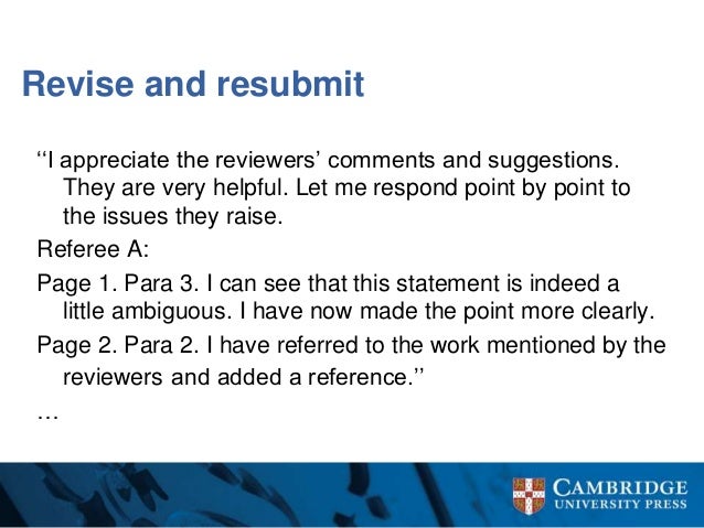 Dissertation reviewers comments