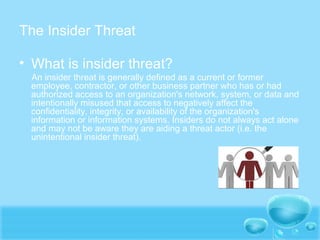 The insider versus external threat | PPT