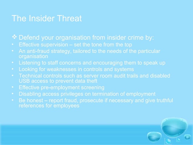 The insider versus external threat | PPT