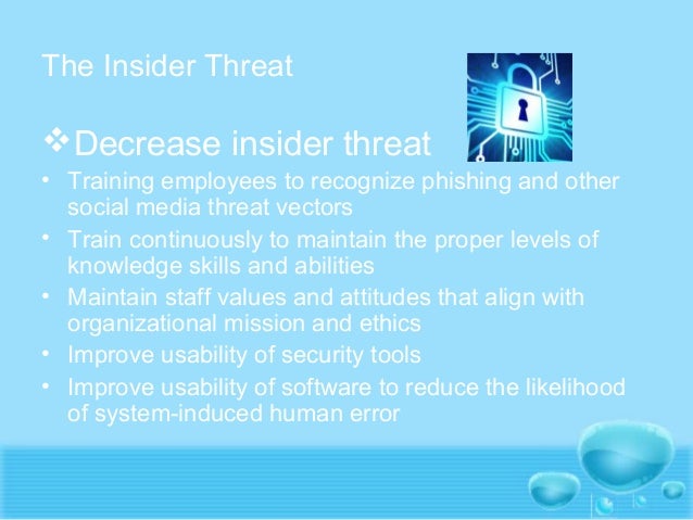 External Threat Is Improper Training And Knowledge