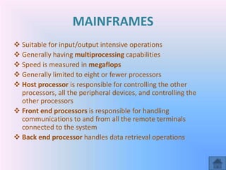 Connected Mainframes Early computers, history , and its types (The institute of chartered ...