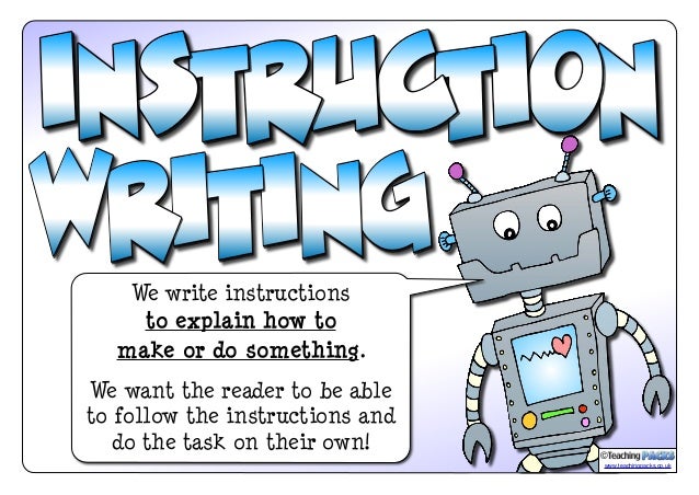 how to write instructions